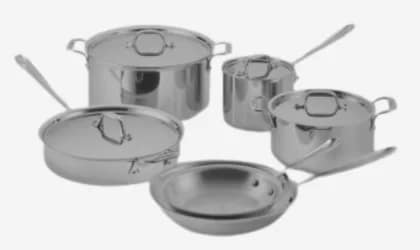 All-Clad D3 Stainless Steel 10-Piece Cookware Set