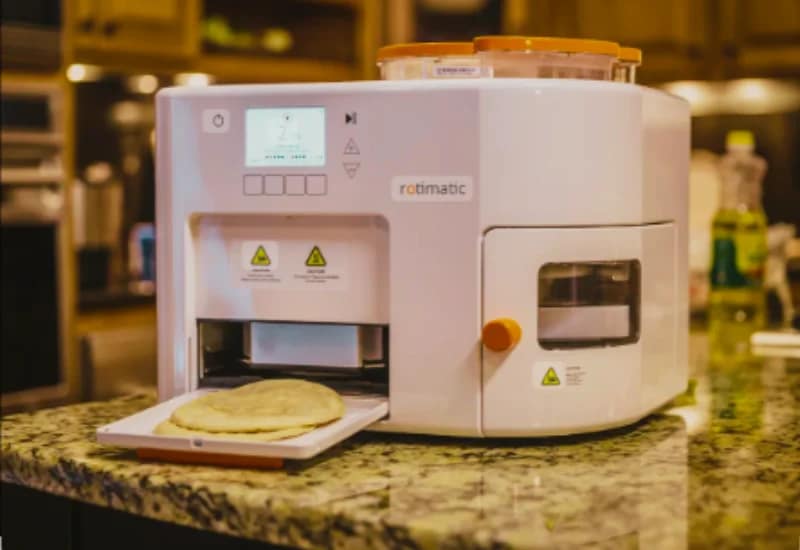Rotimatic Machine on a Modern Kitchen Counter Making Fresh Roti